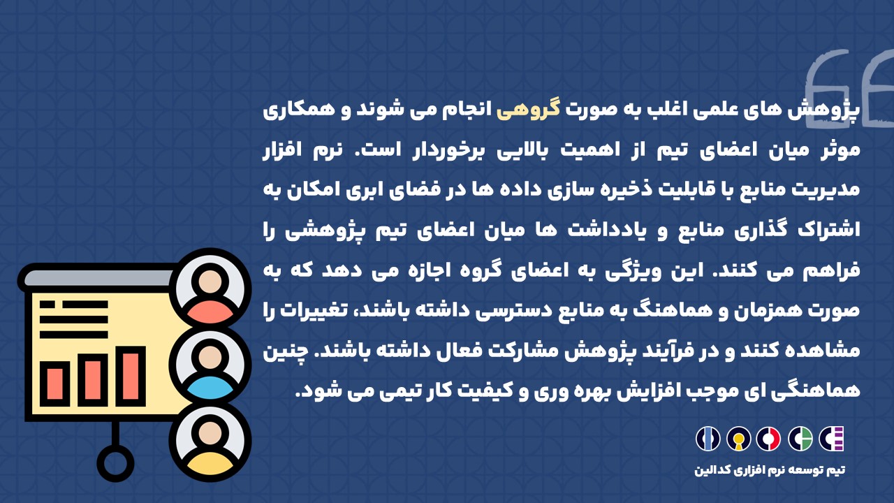 نرم افزار مدیریت منابع در پژوهش گروهی